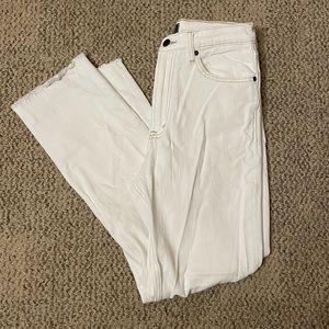 Abercrombie straight leg white jean
